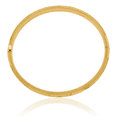 thumbnail image 3 of 14K Solid Yellow Gold 7.90mm Florentine Hinged Bangle Bracelet, 3 of 4