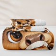 thumbnail image 5 of jejeloiu Highland Cow Leopard Print Bed Spread Queen Kids,Cute Farm Print Queen Coverlet Set,3-Piece, 5 of 7