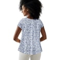 thumbnail image 2 of Ellos Plus Size Cotton Jersey Slub Cap Sleeve Trapeze Tee, 2 of 5