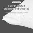 thumbnail image 5 of (5 pack) 2 Pack King Size White Zippered Pillow Protector, Waterproof Soft Breathable Pillow Cover, Cotton Filling, Fully Encased, Durable Zipper Pillow Encasement, 5 of 10