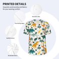 thumbnail image 5 of Rocae Dinosaurs and Tropical Leaves for Breathable Men's Baseball T-Shirt Fashionable Casual Baseball Jersey, Moisture-wicking Sportswear XX-Large, 5 of 9