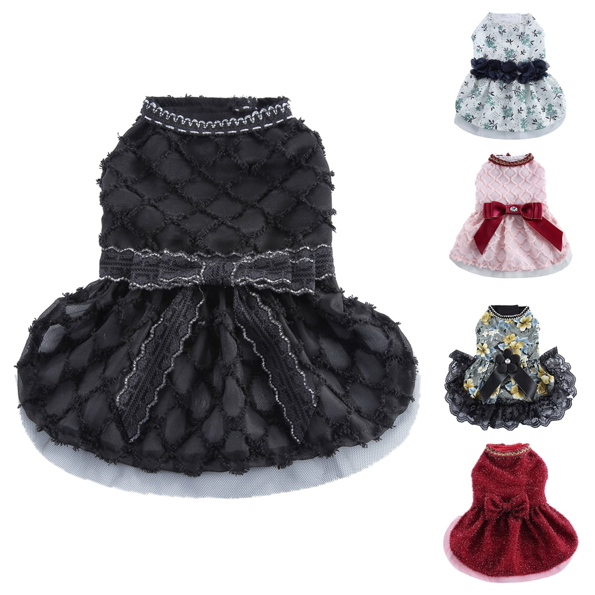 Meidiya Dog Princess Dress Fashion Floral Pet Dog Cute Princess Lace