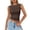BMN47-Brown, variant on Boat Neck Tank Tops For Women Seamless Shirts Cute Casual Basic Sim Fitted Summer Going Out Crop Tops Red XL