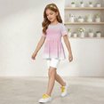 thumbnail image 4 of IYYVV 2-Piece Girls' Outfit Breathable Ruffle Top and Biker Short Summer Printed Matching Set Loose Lightweight Lounge Sets Multicolor 100, 4 of 7