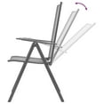 thumbnail image 4 of vidaXL 3 Piece Bistro Set with Folding Chairs Steel Anthracite, 4 of 11