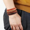 thumbnail image 7 of 5Pcs 5 Styles Wood Wrap Bracelets Adjustable Woven PU Leather Wrist Cuff Stackable Ethnic Tribal Hemp Cords Natural Wooden Coconut Shell Beads Wristbands Arm Armor, 7 of 7