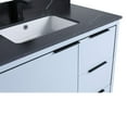 thumbnail image 4 of Fine Fixtures Opulence Collection 36 in. W x 18 in. D x 33 in. H Bathroom Vanity in Pastel Blue with Black Marble Sintered Stone Sink - Black hardware, 4 of 7