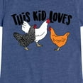 thumbnail image 3 of Instant Message - This Kid Loves Chickens - Toddler & Youth Girls Short Sleeve Graphic T-Shirt, 3 of 6