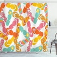 thumbnail image 1 of Ambesonne Colorful Shower Curtain, Summer Holiday Sandals, 69"Wx75"L, Multicolor, 1 of 3