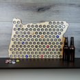 thumbnail image 2 of TORCHED Beer Cap Map Oregon | United States Beer Cap Holder | Wall Decor Cap Catcher | Tan, 2 of 4