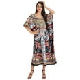 thumbnail image 5 of Miss Lavish London Kaftan Dresses for Women,Beach Kaftan Coverups,Hawaiian Coverups for Women,Long Beach & Swimsuit Coverups,Plus Size African Caftan Dress,Moroccan Style Loungewear Black 3XL, 5 of 6