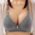 thumbnail image 4 of Women's Plus Size No Underwire Push Up Bra Comfortable Adjustable Support Breathable Full Coverage Seamless Everyday Wear T Shirt Bra Lightweight Side Shaping Wireless Underwear, 4 of 4