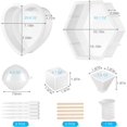 thumbnail image 2 of Wiher Resin Molds Silicone Kit, 8 in 1 Silicone Molds for Epoxy Resin, Large Resin Molds for Flowers Preservation, Including Hexagon, Heart, Sphere, Pyramid, Cube and Set Tools, 2 of 6