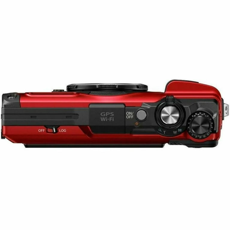 OM System Tough TG-7 Red Underwater Camera, Waterproof, Freeze