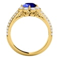 thumbnail image 4 of Aonejewelry 1.25 Ct. Halo Tanzanite and Diamond Engagement Ring In 14k Yellow Gold, 4 of 4