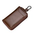 thumbnail image 2 of High Capacity Leather Key Pouch Large Capacity Zipper Car Key Case, 2 of 3