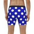 thumbnail image 4 of Picia Blue And White Polka Dot Pattern Men's Athletic Long Leg Briefs , Performance Stretch Underwear，Moisture-Wicking, 4 of 7