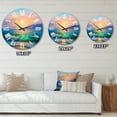 thumbnail image 4 of Designart 'Blue Waves Breaking At The Beach V' Nautical & Coastal Wall Clock, 4 of 5