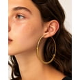 thumbnail image 4 of PROSTEEL Chunky Gold Plated Hoop Earrings for Women 80MM Large Stainless Steel Earring Christmas Birthday Valentine Day Jewelry Gifts for Mom daughter Adults Age, 4 of 8