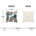 thumbnail image 4 of Boho Summer Pillow Covers 18x18 Inch 2 Pcs, Sage Green and Tropical Leaf Outdoor Decorative Throw Pillows, Mid Century Abstract Art Farmhouse Decor Pillowcase Linen Cushion Cover for Couch Sofa, 4 of 5