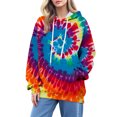 thumbnail image 5 of Winter Plus Size Fall Sweaters for Women Women's Autumn Fashion Tie Dye Printed Hoodies Funny Hoodies Multicolor XXL, 5 of 9