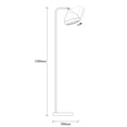 thumbnail image 3 of Elegant Glam Floor Lamp, White & Gold, 47.2 x 6.7 inches | Sturdy Metal Body, E27 Socket, 40W Max | 78.7-inch Cable with On/Off Switch, 3 of 5