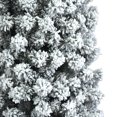 thumbnail image 4 of DECMAY 7.5FT Pencil Flocked Christmas Tree, Slim Artificial Xmas Tree with Snow Flocked PVC Branches and Sturdy Metal Stand for Holiday Home Decoration, 4 of 17