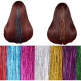 thumbnail image 3 of 12 Colors Hair Chalk Strands, 120cm Hair Color, Hair Extension Kit, Shiny Hair Color Glitter Hairstyles, 3 of 5