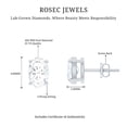 thumbnail image 6 of Rosec Jewels Lab Grown Diamond Stud Earrings for Women - 0.8 Carat - Oval Diamond Earrings - EF-VS Grade, 10K White Gold, 6 of 7