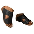 thumbnail image 3 of DAFEI Summer Leisure and Comfortable Wedge Heel Thick Bottom Hollow Open Toe Breathable Sandals Slippers, 3 of 8