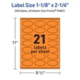 thumbnail image 6 of Avery Oval Scalloped Labels, Bright Orange, 1-1/8" x 2-1/4", 840ct, 6 of 11