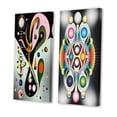 thumbnail image 3 of Designart "Retro Divine Secrets Abstract III" Modern Geometric Wall Art Set Of 2 - Modern Multicolor Canvas Set For Living Room Decor, 3 of 6