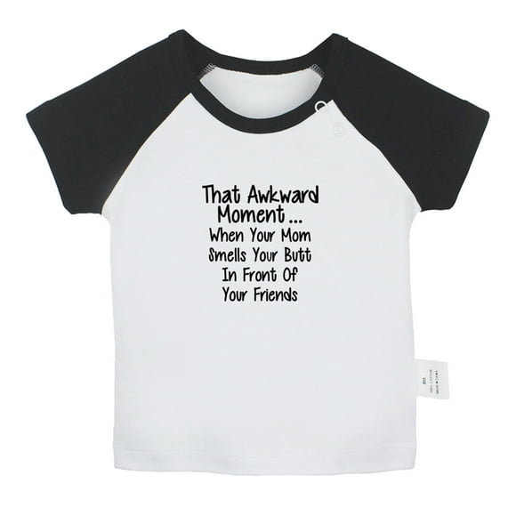 iDzn That Awkward Moment Funny T shirt For Baby, Newborn Babies T-shirts, Infant Tops, 0-24 Months Kids Graphic Tees Clothing