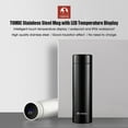 thumbnail image 2 of Botella de agua con taza de acero inoxidable Xiaomi Youpin TOMIC con LED, 2 of 8