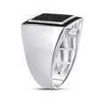 thumbnail image 3 of Sterling Silver Mens Round Black Color Enhanced Diamond Square Cluster Ring 3/8 Cttw, 3 of 4