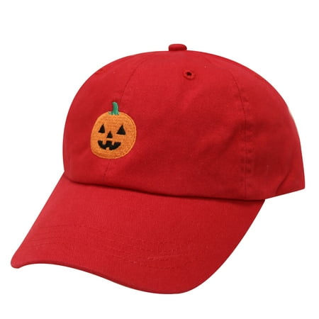 City Hunter C104 Halloween Pumpkin Cotton Baseball Dad Caps 16Colors (Red)