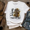 thumbnail image 6 of Jesus Fills My Cup Christian T-Shirt, Leopard Print Coffee Tee, 6 of 6