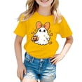 thumbnail image 2 of Xudanell Toddler Halloween Tshirts Cute Pumpkin Trendy Casual Tee Boy Girl Short Sleeve Tops, 2 of 6
