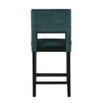 thumbnail image 4 of Linon Vega 25" Mid Back Indoor Upholstered Counter Stool, Black/Agean Blue Faux Leather, 4 of 8