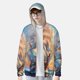 thumbnail image 2 of Fotbe Sailing Ship Ocean Sunset Chaqueta con Protección Solar UPF 50+ para Hombre y Mujer, Camisa con Capucha y Bolsillos-Medium, 2 of 7