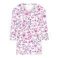 thumbnail image 5 of JTZGDY Floral Shirts for Women Dressy Casual Summer 3/4 Length Sleeve V Neck Graphic T-Shirts Trendy Oversized Comfy Tunic Blouse Fashion 2025 Clothes Multicolor#01 XXXXL, 5 of 5