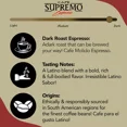 thumbnail image 4 of Cafe Supremo Dark Roast 100% Pure Espresso Ground Coffee Can - 34.5 Ounce, 4 of 6