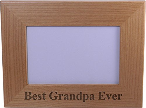 Papa or Christmas Gift for Dad Birthday Great Gift for Fathers Day Husband Grandpa 4x6 Inch Wood Picture Frame Lucky To Call You My Grandpa Grandfather 