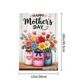 thumbnail image 4 of Jbralid Happy Mothers Day Linen Garden Flag With Colorful Flowers And Mason Jars For Spring Summer Home Outdoor Garden Yard Door Decor 12x18 inch, 4 of 5