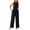 Navy, variant on Maean Business Jumpsuits for Women Sleeveless Knit Wide Leg Crew Neck Rompers Long Work Pants with Pockets