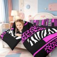 thumbnail image 3 of Erosebridal Animal Pattern King Size Comforter Sets,Chic Leopard Comforters King Size,Black Reversible,3-Piece,1 Comforter and 2 Pillowcases, 3 of 7