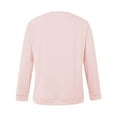 thumbnail image 2 of Funtoy Sweatshirt for Women Halloween Womens Long Sleeve Tops Sports Trendy BOO Pumpkin Comfy Business Casual Women's Blouses Tshirt Pink, 2 of 4