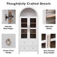 thumbnail image 6 of DEALTOPS Freestanding 71" Kitchen Pantry Cabinet with Arched Top, Adjustable Shelves and 2 Large Drawers, White, 6 of 8