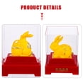 thumbnail image 4 of Gold Rabbit Ornament Toy Cartoon Figurines Vintage Home Decor Zodiac Bunny Small Toys New Year, 4 of 6