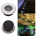thumbnail image 5 of Luces solares para exteriores empotradas en el suelo, luces solares impermeables para exteriores, vidrio templado de acero inoxidable duradero y resistente, funcionamiento automático para jardines,, 5 of 5